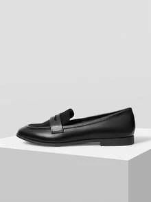 MOTF PREMIUM SIMPLE SOLID COMMUTE FLATS FOR CHRISTMAS VALENTINE'S DAY - Black - View 2