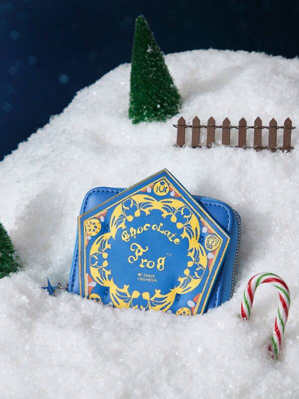 HARRY POTTER X SHEIN 1个时尚便携大容量多层零钱包