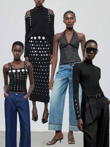 Maija 女士不规则亮片直筒裙，优雅时尚，适合派对场合，简约设计，春季女装，圣诞节，新年，感恩节，时尚系列，闪光裙，黑色裙，现代都市，新款时尚，夏季女装，亮片裙 - 黑色 - 查看 7