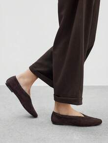 CUCCOO BIZCHIC Giày lười đế bằng thường ngày dành cho nữ, đa năng để mặc hàng ngày - màu nâu - Xem 4