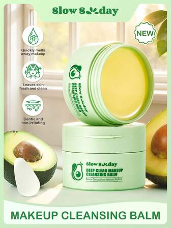 Balsamo detergente per il viso profondo e purificante per la domenica lenta, con oli vegetali multipli, aiuta a sciogliere trucco e protezione solare, per viso, labbra e occhi, adatto a tutti i tipi di pelle, rimuove rapidamente il trucco, texture morbida e liscia, formula delicata e non irritante, stile Y2K, cura della pelle, per autunno e inverno, per Ognissanti, Ringraziamento e Capodanno, regalo di ringraziamento, Natale, regali di Natale