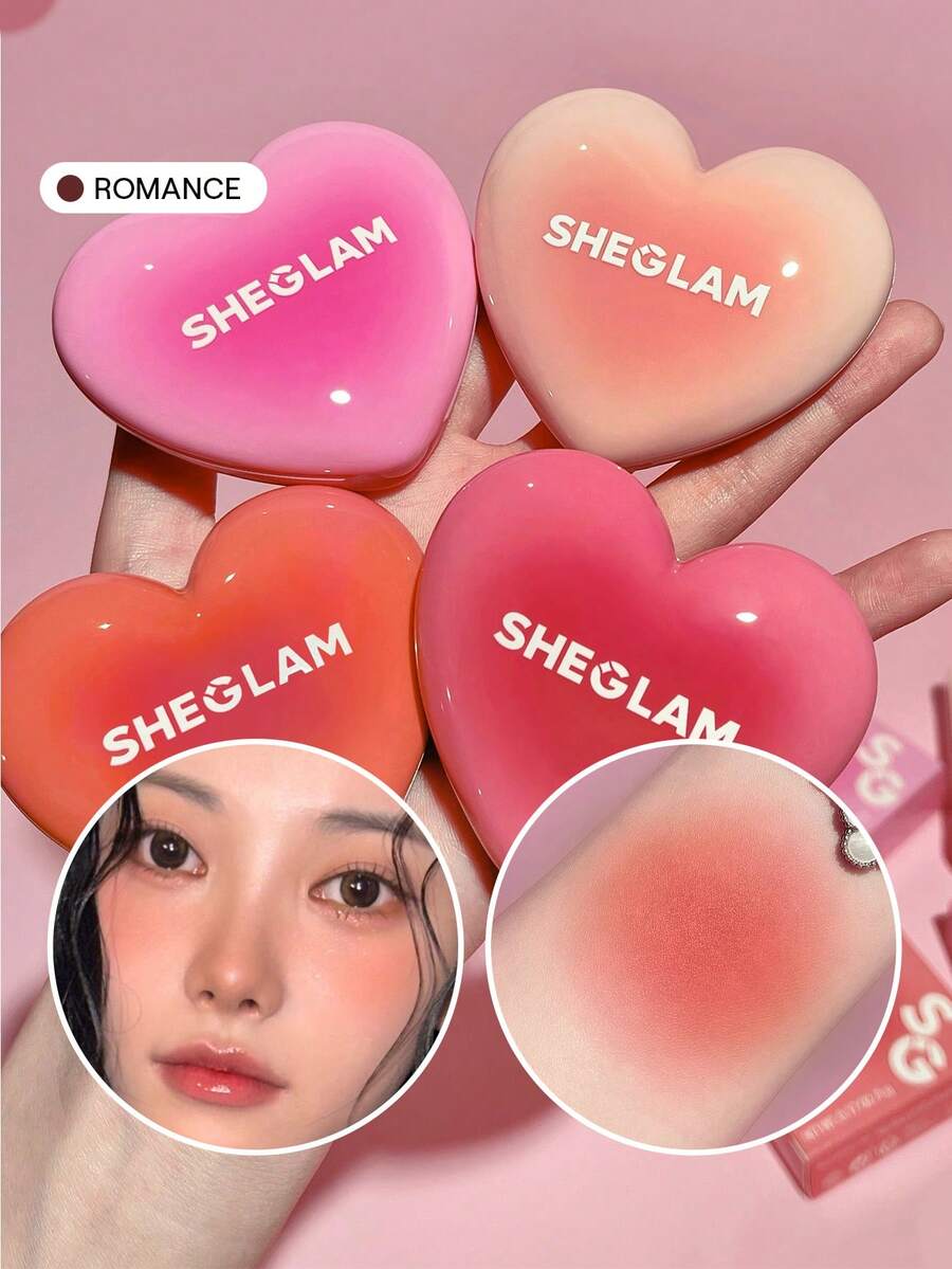 SHEGLAM 玩轉丘比特奶油腮紅-浪漫 7 色多用途日落心形腮紅霜，適用於嘴唇和臉頰，高度著色，不褪色，自然緞面唇膏，不油膩，可混合面部彩妝 品牌 美容 化妝 化妝品 適合女性與女孩 完美搭配夏季春季 Y2K 時尚 流行 生日 母親節禮物 假期 派對準備就緒 最佳顏色 - Romance - 查看 1