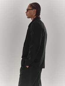 Musero Oversized Large Lapel Tailored Smart Style Blazer SPRING SUMMER Tailoring Smartwear - Black - View 4