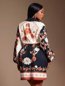 SHEIN SXY Vestito camicia casual da donna taglie forti con stampa retrò (con tasche), abito da vacanza taglie forti, kimono stile francese da vacanza, adatto per uso quotidiano, festival musicali, stile boho, bohémien, uscite, resort, vacanze al mare, vacanze, abbigliamento western, concerti, feste in stile carnevale, strati ricchi, appuntamenti, Ibiza, Nashville, pause, modesto, chic, club, carino, casual, shopping, uscite, coquette, facile da abbinare e snellente, valorizza la figura - Multicolore - Visualizzare 6