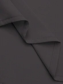 Airaco 女式纯色落肩长袖休闲前扣口袋衬衫 - 淺灰色 - 查看 4