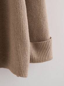 GlowEve New Stylish Cardigan For Women, European And American Chic Versatile Minimalist Fashion Knit Top - Camel - View 4