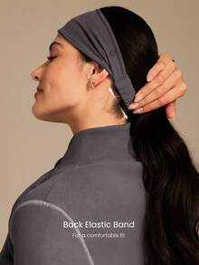 GLOWMODE FeatherFit™-Air Work It 吸汗训练头带健身房 - 灰褐色 - 查看 2