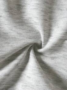 SHEIN Baby Girl2 In 1 Shirt Collar Letter Print Casual Sweatshirt