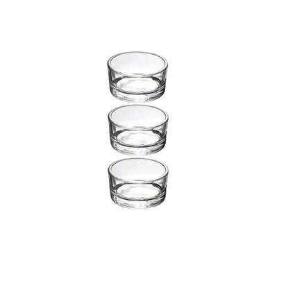 3/6/12 piezas, Portavelas de té de vidrio transparente, Tazas para velas de té, Portavelas de té, Adecuado para bodas, cenas, decoraciones de mesa, fiestas, decoraciones del hogar