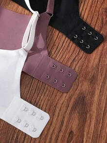 SHEIN Set de 3 sujetadores inalámbricos sin costuras de unicolor para mujeres