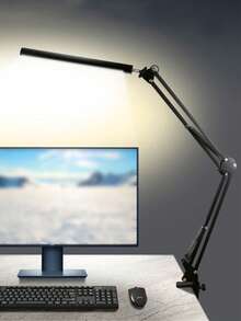 1 pieza Lámpara de escritorio para oficina en casa, lámpara de mesa moderna con control táctil para sala de estar, lámpara de escritorio LED con luz nocturna - Multicolor - Ver 2