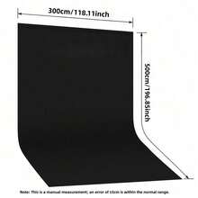 10x10ft High Density Polyester Photo Backdrop, Solid Black Photography Cloth, Wrinkle Resistant, Washable, Seamless Backdrop Suitable For Portrait Shooting, Video Studio, Party - Background Only - Black - View 10