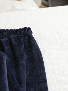 2pcs/Set Teenage Boys Casual Plush Fleece Raglan Sleeve Colorblock Sweatshirt And Pants Loungewear Set, Autumn/Winter - Multicolor - View 4