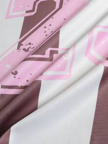 ROMWE MEN Prep Men's Retro Striped Polo Shirt Jersey, Loose Fit - Red and White - View 4