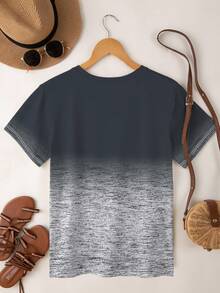 SHEIN Áo thun nữ cổ tròn tay ngắn in hình hoa bồ công anh, áo mùa hè thường ngày - Nhiều màu - Xem 2