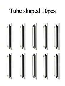 牛角面包锥模具 - 可重复使用的不锈钢管，适用于自制空心糕点，专业DIY烘焙工具 - 銀色 - 查看 11