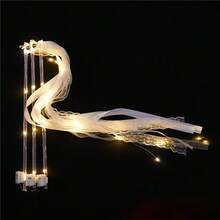 Đũa thần phát sáng cho đám cưới, Đũa thần đám cưới có dây ruy băng với 3 chế độ nhấp nháy đầy màu sắc, Đũa thần tiên, Đũa thần tiên lụa LED có chuông cho đám cưới, năm mới, tiệc tùng, hòa nhạc, sinh nhật, trở lại trường, ngày lễ tình nhân - Nhiều màu - Xem 7