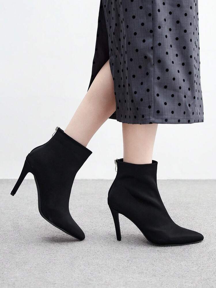 CUCCOO BIZCHIC Women's Minimalist Comfortable Slim Heel Ankle Boots, Suitable For Commuting For Christmas