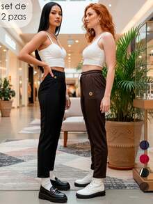 Women Pants - Multicolor - View 2