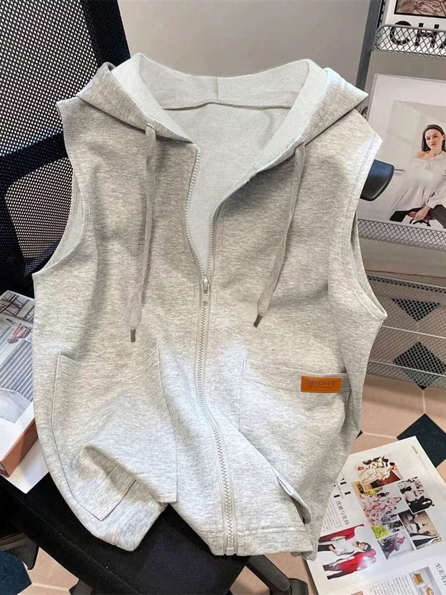 SHEIN Clasi New Women's Lightweight Layered Sweatshirt, Spring/Summer Design,Graduation,Teacher,Back To School Pullover Fall - Grey - View 1