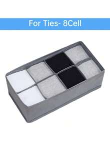 抽屉内衣收纳分隔板布艺可折叠衣柜收纳篮整理箱，用于存放胸罩系带、内衣裤、袜子、内裤腰带、衣服、围巾等灰色房间装饰家居装饰卧室装饰连衣裙裤子鞋子牛仔裤靴子裙子卧室 - 灰色 - 查看 6