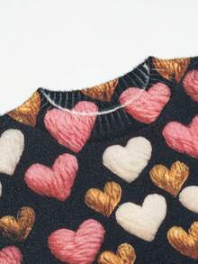 EMERY ROSE Blusa de talla grande con estampado de corazones de colores - Multicolor - Ver 8