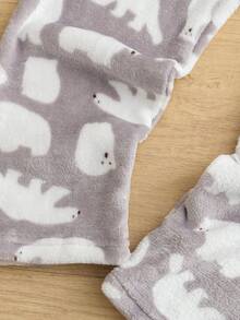 Boys' Casual Football Graphic Fleece Long Sleeve Top And Pants Loungewear Set, Comfortable Soft Fabric - Multicolor - View 6