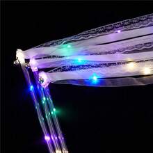 Đũa thần phát sáng cho đám cưới, Đũa thần đám cưới có dây ruy băng với 3 chế độ nhấp nháy đầy màu sắc, Đũa thần tiên, Đũa thần tiên lụa LED có chuông cho đám cưới, năm mới, tiệc tùng, hòa nhạc, sinh nhật, trở lại trường, ngày lễ tình nhân - Nhiều màu - Xem 11