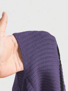 ROMWE 侧边系带万圣节橙黑条纹短款针织上衣 - 彩色 - 查看 5