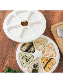 Molde triangular para bolas de arroz, creativo, conveniente, lindo y de fácil y rápida conformación, perfecto para bolas de arroz para bebés, envolturas de sushi con algas y postres con bolas de arroz caseros, set de molde para bolas de arroz, el regalo perfecto para aficionados a la cocina del hogar - Multicolor - View 7