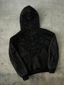 PAVTROS PAVTROS Manfinity Streetrush Men's Street-Style Popular INS Matching,Men's Street-Style Popular INS Matching Brooklyn Embroidered Hoodie, Suitable For Outdoor Music Festivals, Nightclubs, Bars, Boyfriend/Husband Gift, Anniversary Gift, Black,Streetwear,Tracksuit,Warm Winter, Christmas