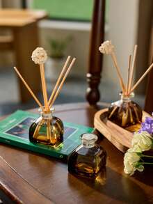 Cirelle 1PC 50ml Reed Diffuser Essential Oil, No Flame,For Bedroom Bathroom Home Decoration, Air Freshener With Random Alphabet Design(Including 5 Diffuser Vines And 1 Vine Ball),Aromatherapy,House Freshener,Diffuser,Gift,Home Decor Gifts Birthday Graduation - Various Fragrances - View 2