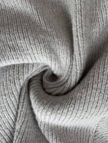 SHEIN Elenzya Women's Fashionable V-Neck Criss-Cross Knitted Sweater, Autumn/Winter - Grey - View 7