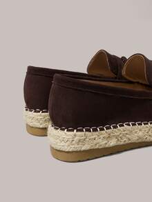 Styleloop Women's Bohemian Style Fringe Design Casual Platform Loafers - Coffee Brown - View 5