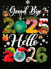 EMERY ROSE 女士休闲宽松字母印花圆领短袖T恤 - 黑色 - 查看 5