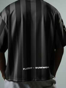 PLAYBOY X SUMWON Áo thun polo crop fit phối hợp với logo chú thỏ, tay ngắn, cổ bẻ - màu đen - Xem 8