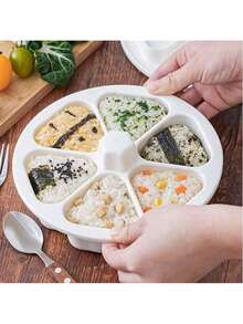 Molde triangular para bolas de arroz, creativo, conveniente, lindo y de fácil y rápida conformación, perfecto para bolas de arroz para bebés, envolturas de sushi con algas y postres con bolas de arroz caseros, set de molde para bolas de arroz, el regalo perfecto para aficionados a la cocina del hogar - Multicolor - View 2