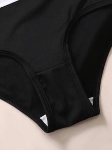 SHEIN 6pcs/Pack Tween Girls' Comfortable Letter Elastic Waist Soft Cotton Briefs