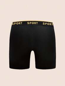 SHEIN 7pcs/Pack Men's Solid Color Patchwork Letter Print Simple Boxer Briefs - Multicolor - View 2