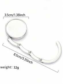 1/3 Stück Metall Handtaschenhaken, faltbar, tragbar, rutschfest, einzigartig, vielseitig einsetzbar, Aufhänger für Second-Hand-Tische, Geldbörsenhalter, praktische Hilfe für Aufbewahrung Zuhause - Weiss - Übersicht 4