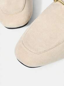 MOTF PREMIUM WOMEN'S SQUARE TOE COMFORTABLE FLAT LOAFERS, SOFT CASUAL SLIP-ON SHOES FOR WORK & COMMUTE - Apricot - View 8