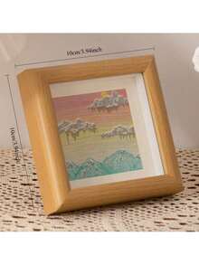 4-Inch Wooden DIY Hollow Square Photo Frame, Tabletop Picture Frame For Crafts Or Embroidery Gifts Birthday Graduation - Multicolor 4 Inches - View 5