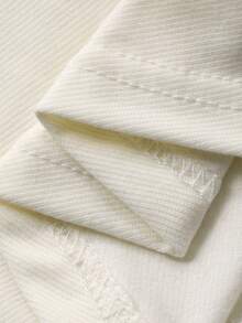 DAZY Capa base de manga larga ajustada con cuello alto y estampado de animales en patchwork para mujer, otoño/invierno - Beis - Ver 3