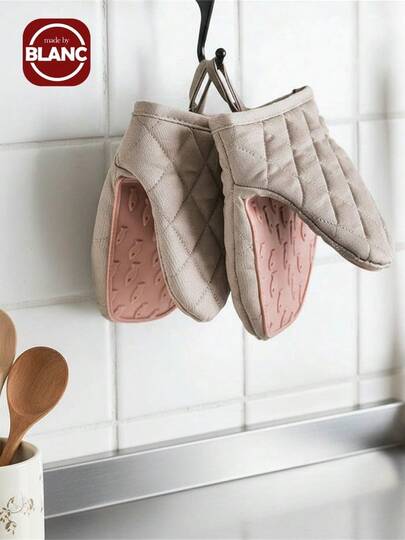 2 件耐热硅胶三脚垫，带布套 - 多用途，可用作锅垫、微波炉/烤箱隔热垫、煎锅手柄架、厨房台面垫