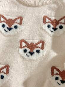 Loomiva 男婴可爱狐狸提花插肩袖毛衣+裤子两件套 - 彩色 - 查看 6