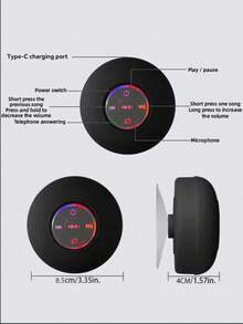 淋浴扬声器，迷你手机无线扬声器，电子礼品迷你便携式扬声器，带吸盘和麦克风，适用于浴室无线扬声器，收听设备，淋浴扬声器，扬声器，卡拉 OK，扬声器，迷你卡拉 OK 机，扬声器>防水，便携式淋浴，杯子，水扬声器，小工具，扬声器，卡拉 OK，淋浴扬声器，浴室，扬声器，卡拉 OK