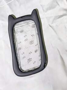 Thick Anti-Fall Cat Silicone Acrylic Photo Card Holder Keychain Student ID Card Campus Card Protective Cover Back To School Supplies - Color - 查看 7