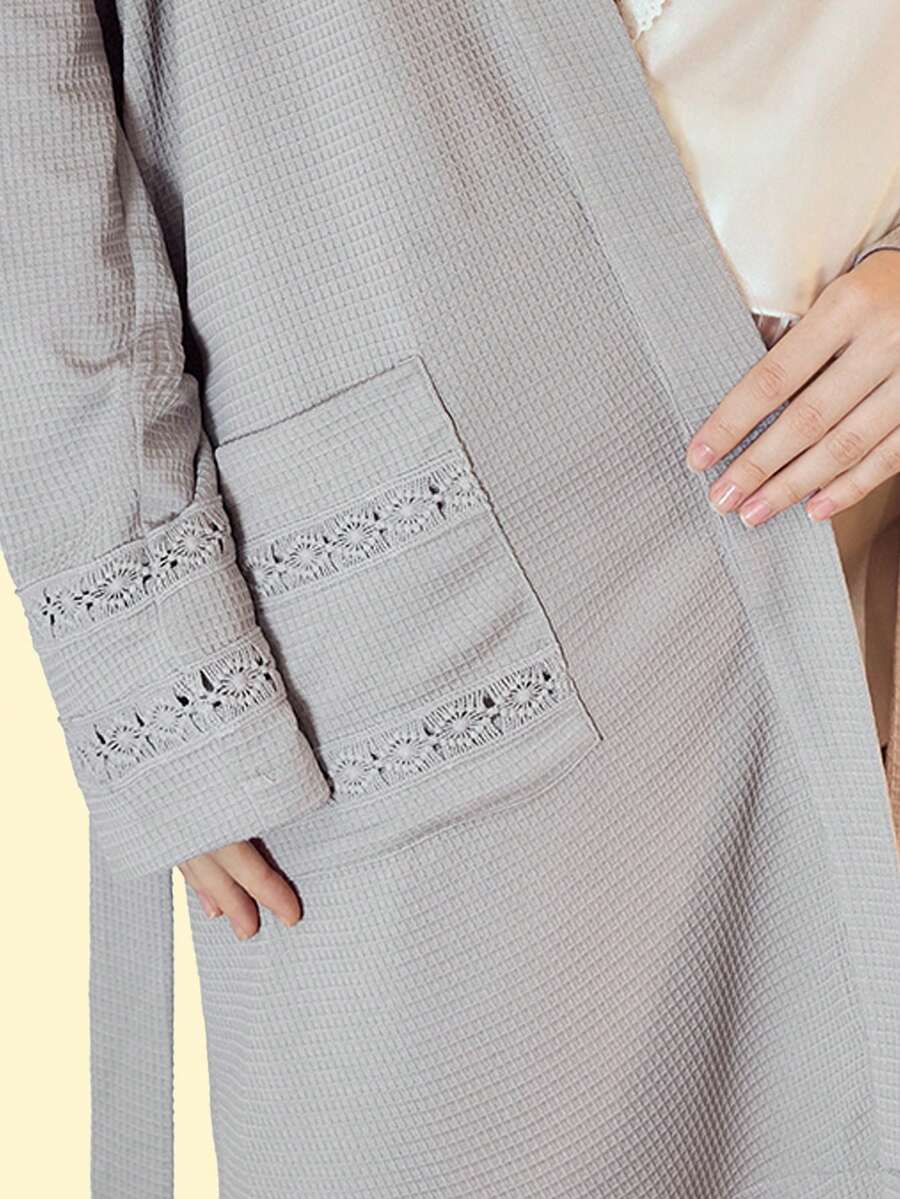 MOTF PREMIUM WOMEN'S COMFORTABLE & ELEGANT DUAL POCKET ROBE - Grey - View 1