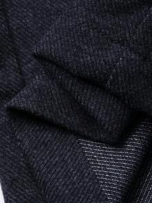 DAZY 纹理面料藏蓝色男士短袖衬衫套装，秋季 - 藏蓝色 - 查看 4