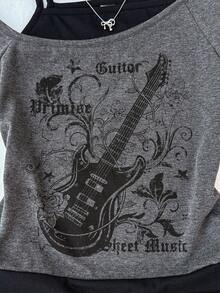 Teen Girls Y2K Casual Minimalist Black & White Polka Dot Print Ruched Tie Front Cropped Top